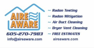 Aire Aware business card